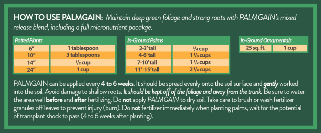 PALMGAIN® 8-2-12 with Magnesium, Iron, and Sulfur Fertilizer 117-BGI