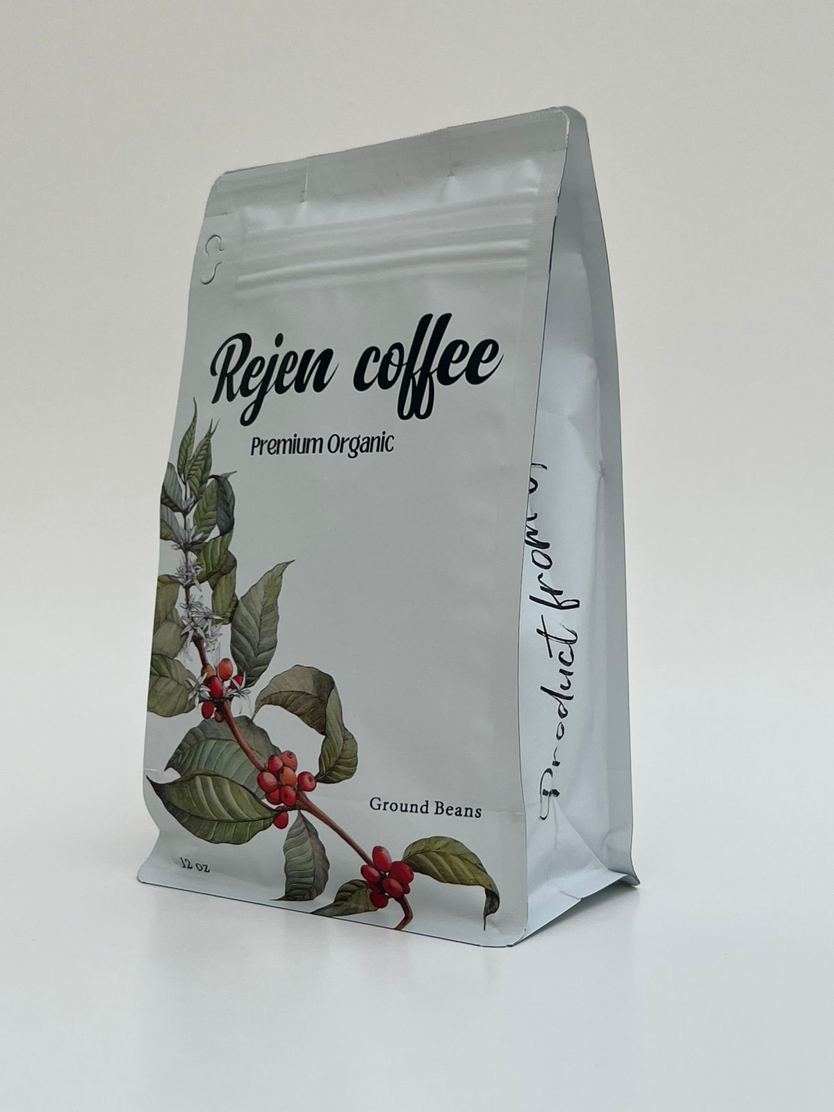 Guatemalan Premium Organic Coffee Ground Beans, Rejen Brand, 12 oz. Bag