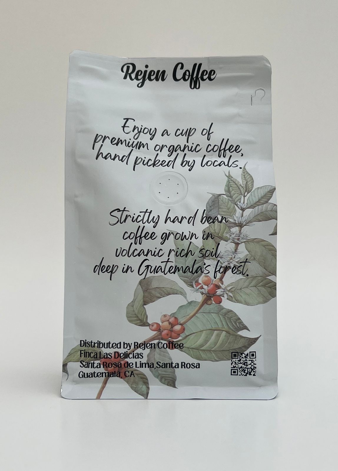 Guatemalan Premium Organic Coffee Ground Beans, Rejen Brand, 12 oz. Bag