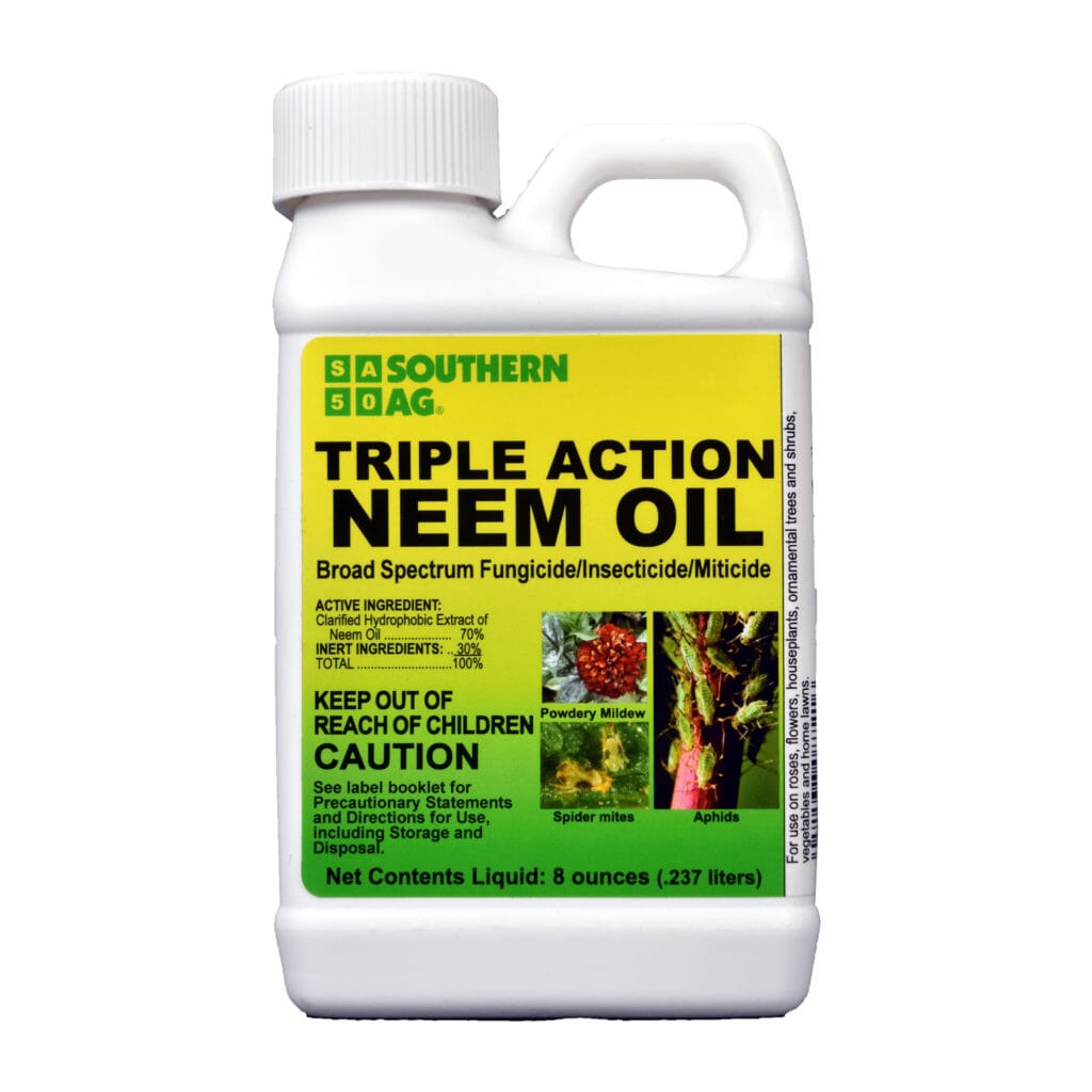 Triple Action Neem Oil, Broad Spectrum Fungicide | Insecticide | Miticide - 8 oz. Bottle Everglades Farm 