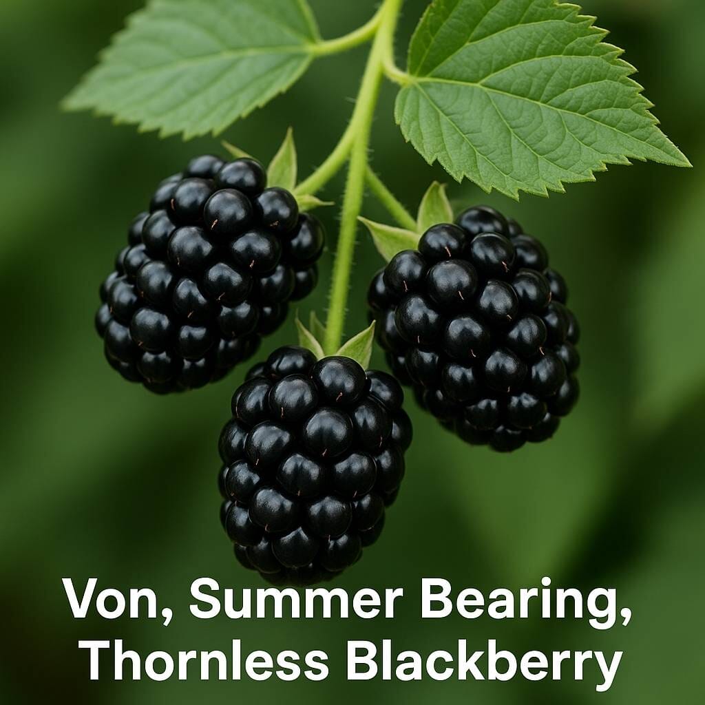 Von, Summer Bearing, Thornless Blackberry Plant 103-Pine Island Nursery 