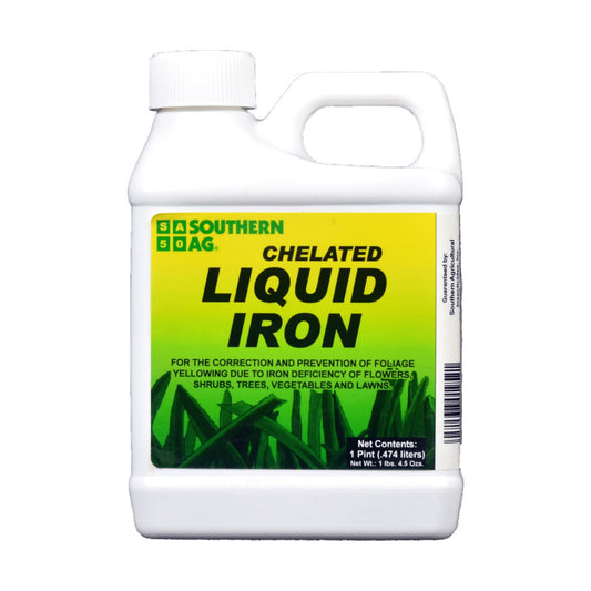 Chelated Lquid Iron – for flowers, vegetables, shrubs, lawns and trees - 1 Pt. Bottle