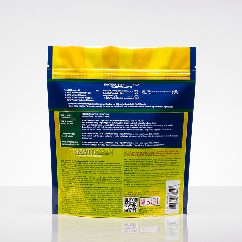 TOMATOGAIN® 8-16-16 Quick Release Feed Fertilizer, 2 Pound Bag