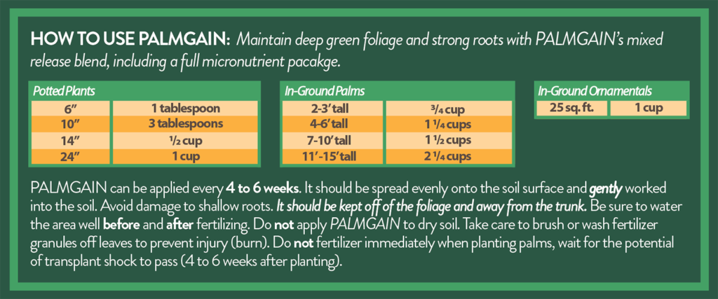 PALMGAIN® 8-2-12 with Magnesium, Iron, and Sulfur Fertilizer
