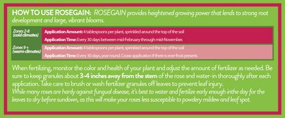 ROSEGAIN® 12-6-13 with 50% Slow Release Nitrogen Fertilizer, 2 Pound Bag