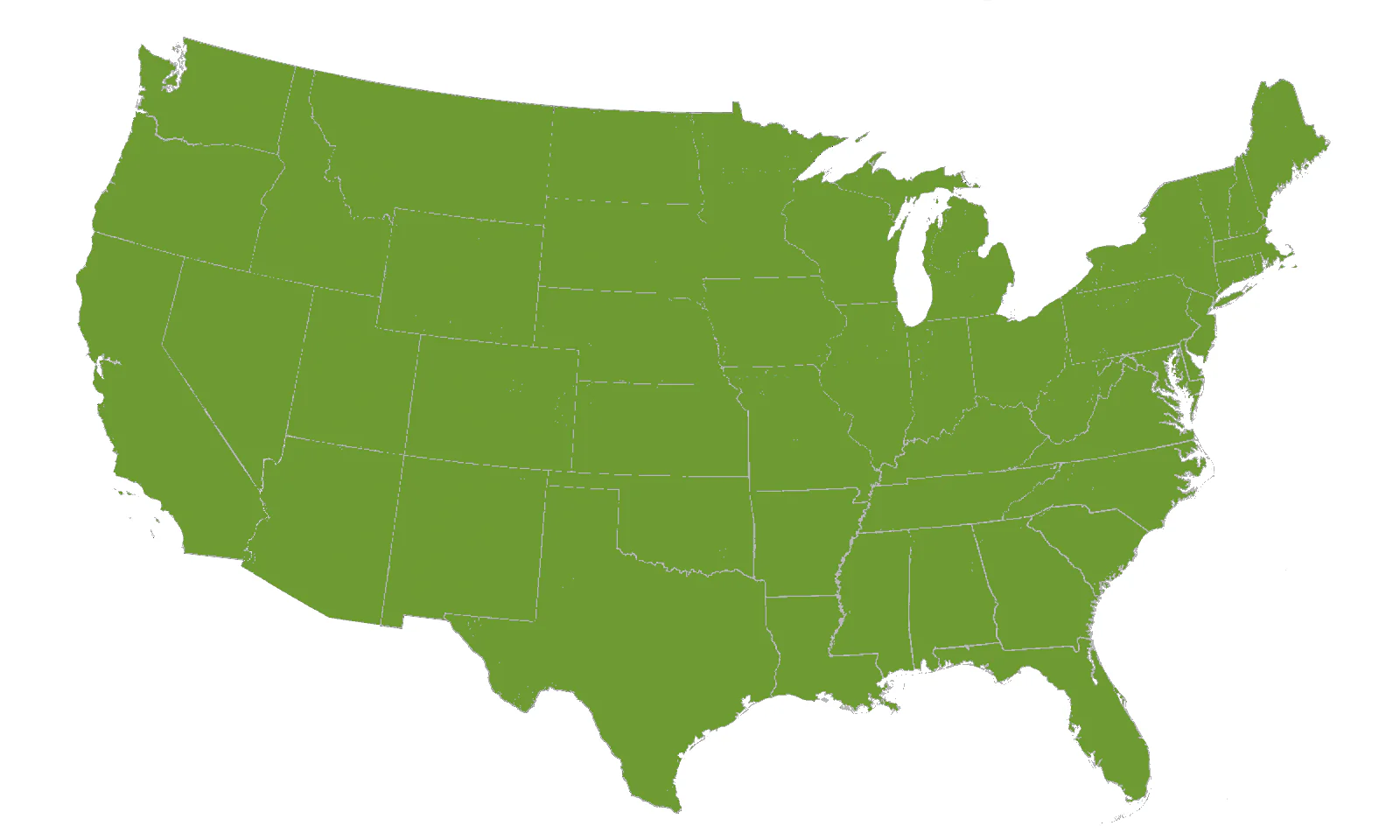 USDA Growing Zone 3-11 map showing suitable planting regions
